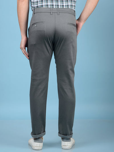 Grey Printed Trousers-Men Trousers-Crimsoune Club