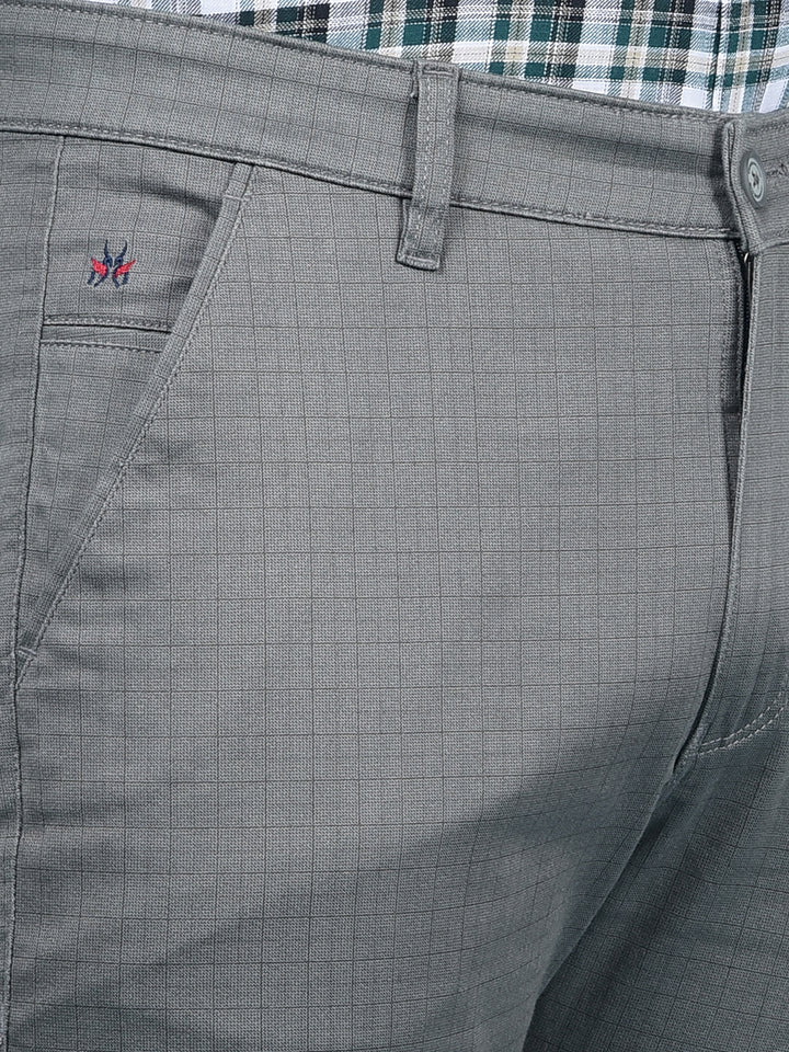 Grey Printed Trousers-Men Trousers-Crimsoune Club
