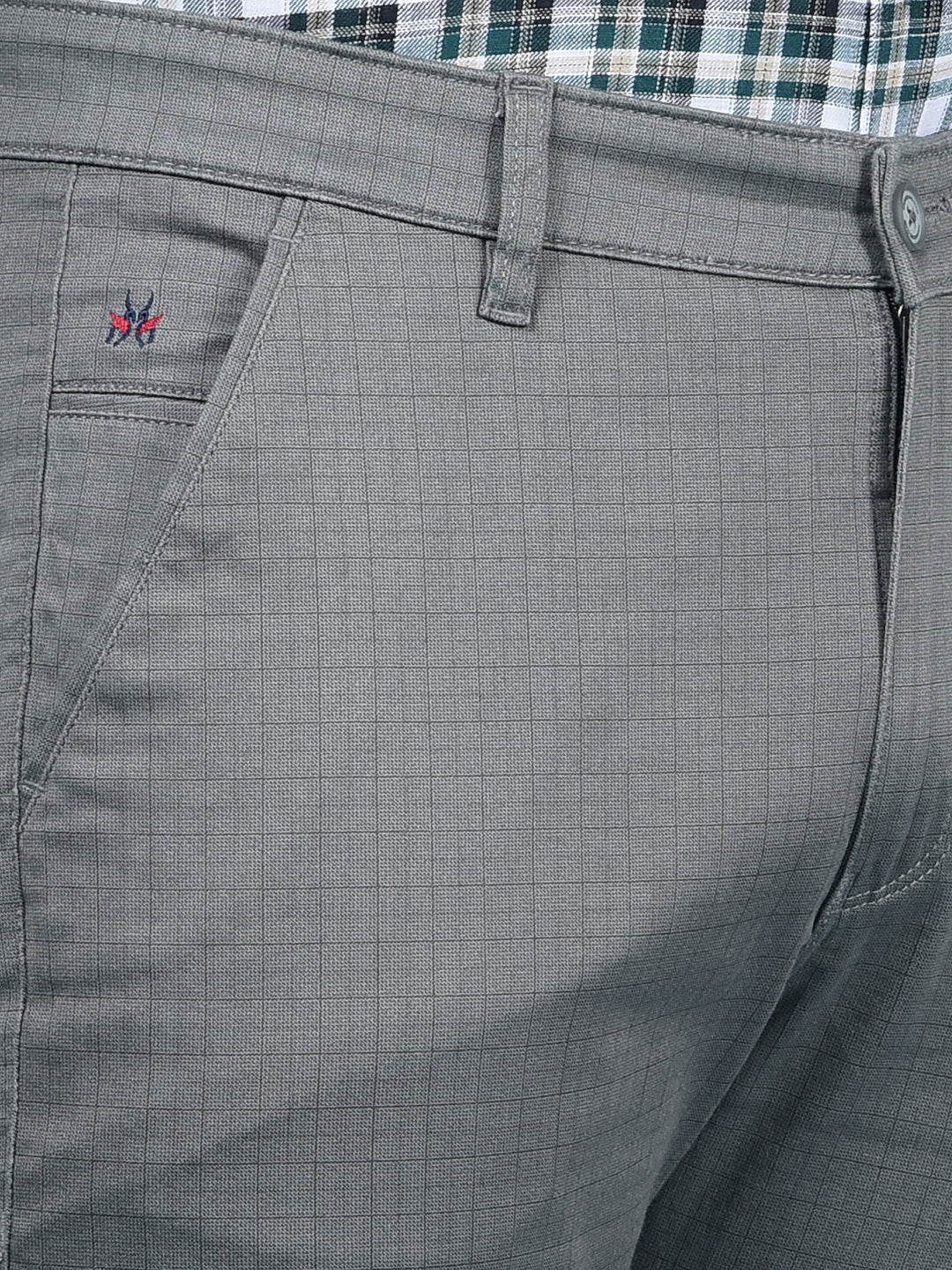 Grey Printed Trousers-Men Trousers-Crimsoune Club