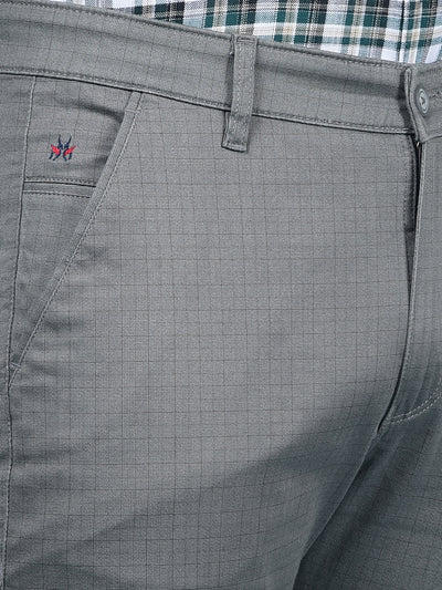 Grey Printed Trousers-Men Trousers-Crimsoune Club