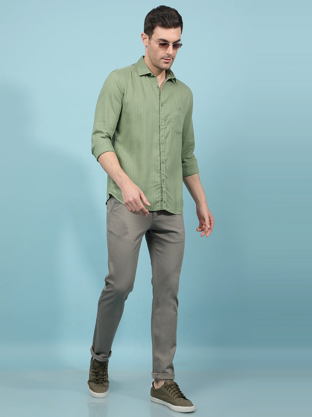 Grey Printed Trousers-Men Trousers-Crimsoune Club