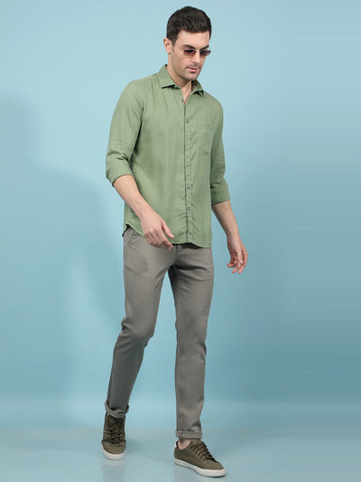 Grey Printed Trousers-Men Trousers-Crimsoune Club