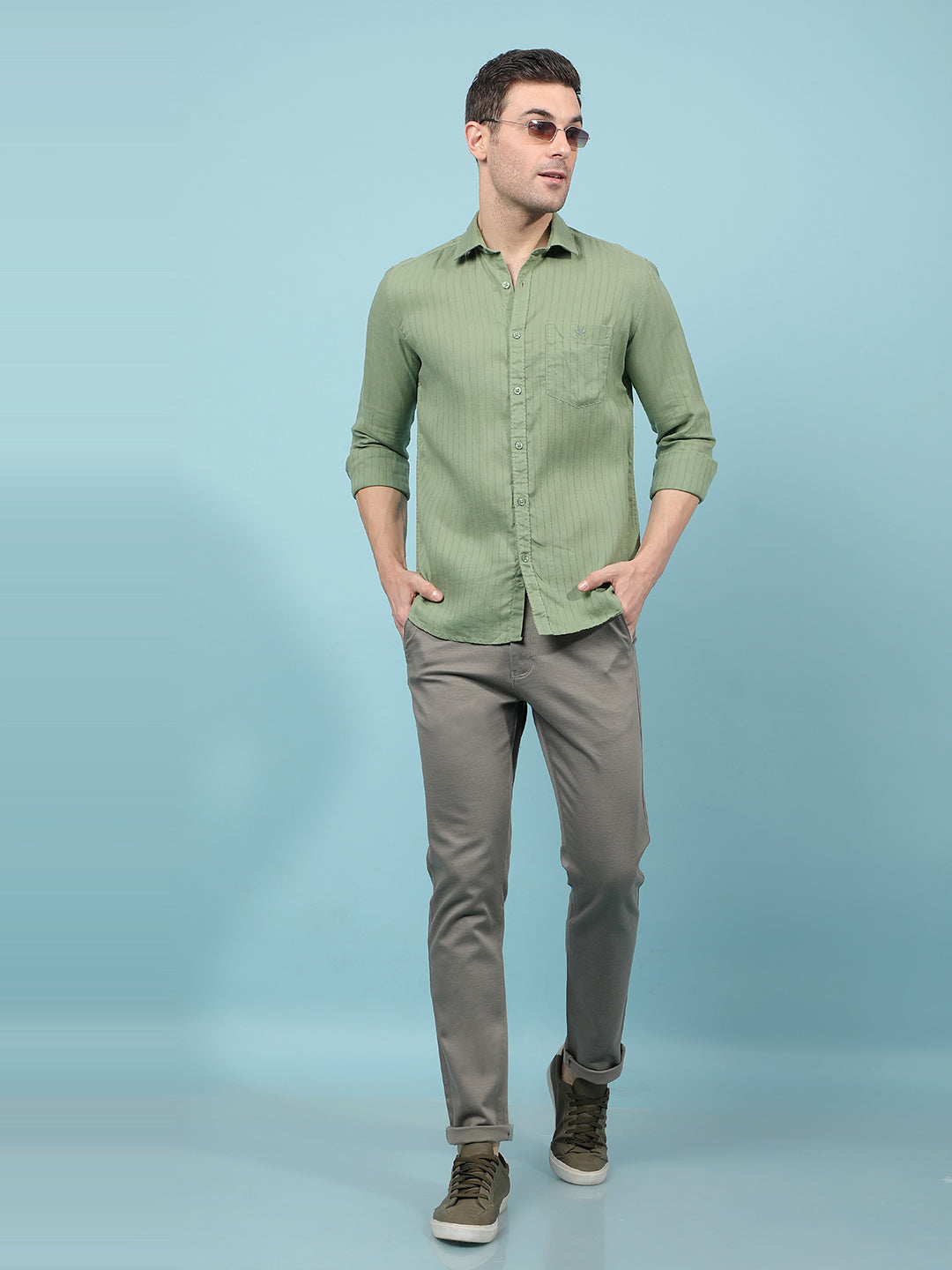 Grey Printed Trousers-Men Trousers-Crimsoune Club