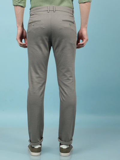 Grey Printed Trousers-Men Trousers-Crimsoune Club