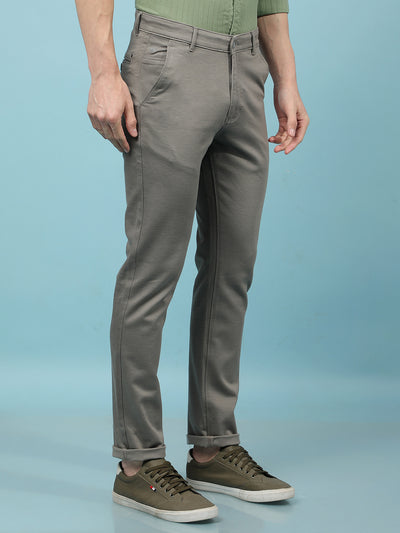 Grey Printed Trousers-Men Trousers-Crimsoune Club