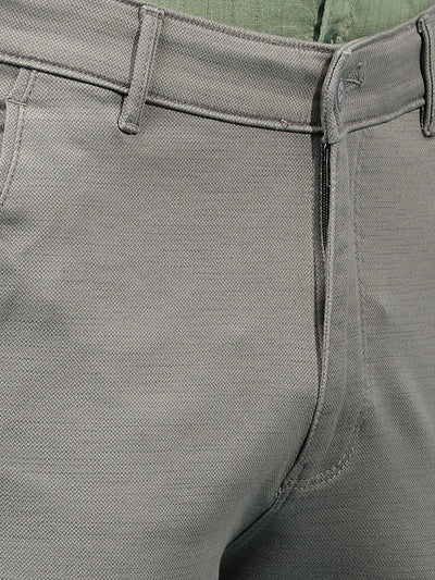 Grey Printed Trousers-Men Trousers-Crimsoune Club