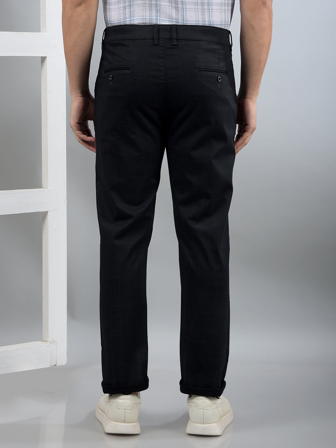 Black Printed Trousers-Men Trousers-Crimsoune Club