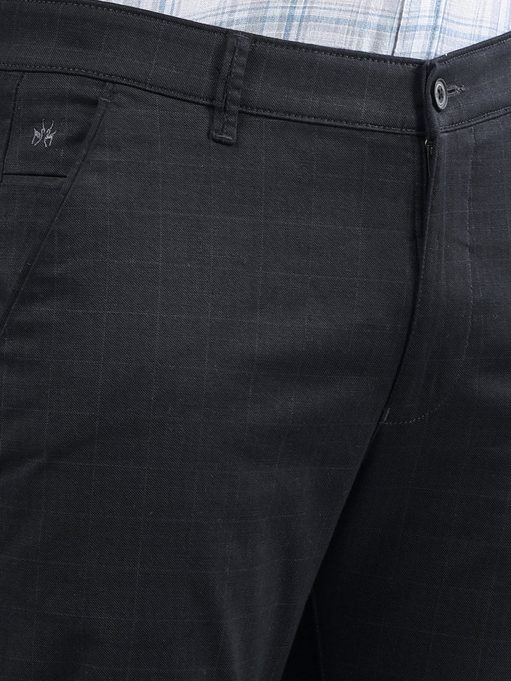 Black Printed Trousers-Men Trousers-Crimsoune Club