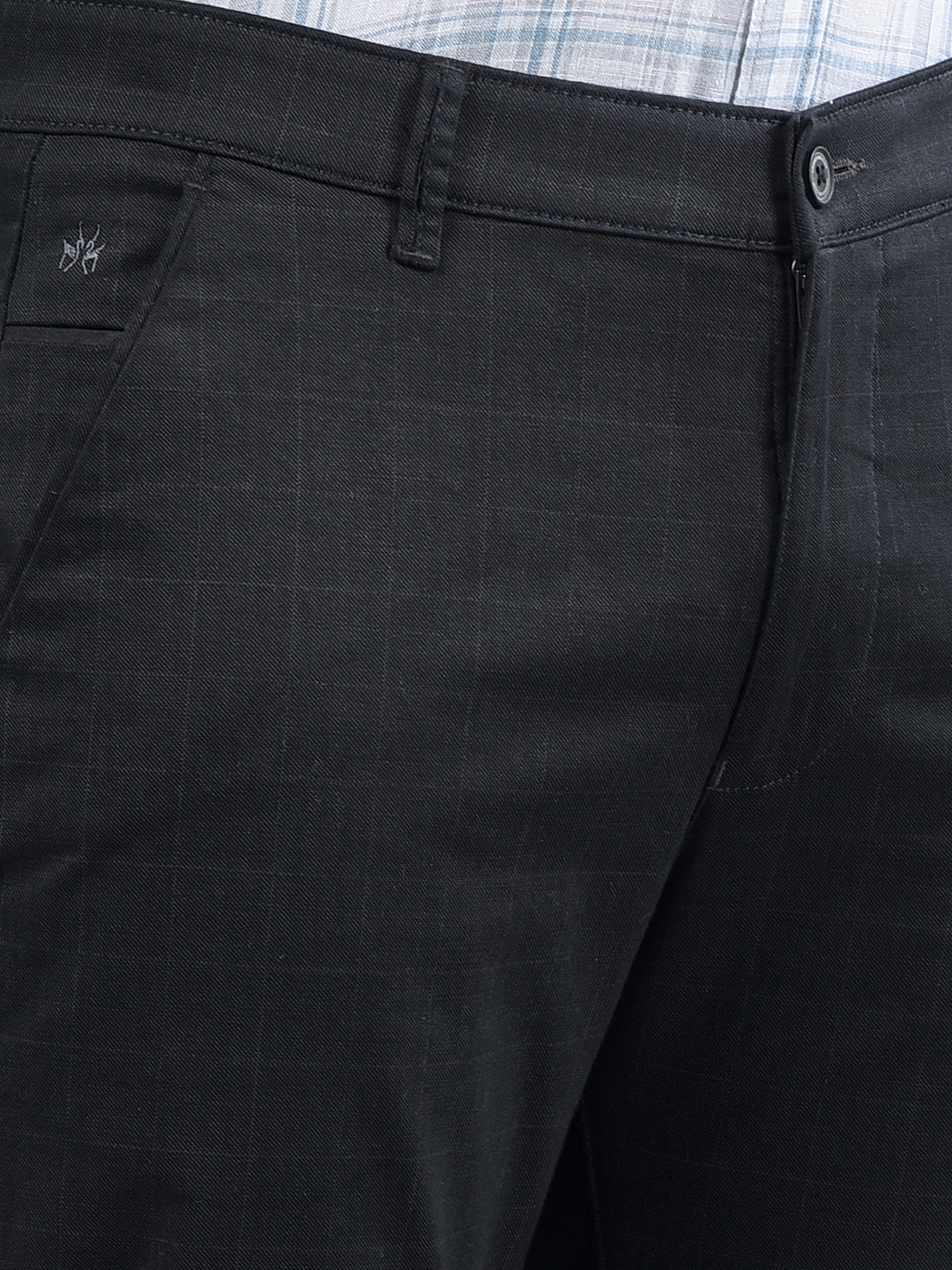 Black Printed Trousers-Men Trousers-Crimsoune Club