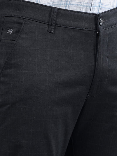 Black Printed Trousers-Men Trousers-Crimsoune Club