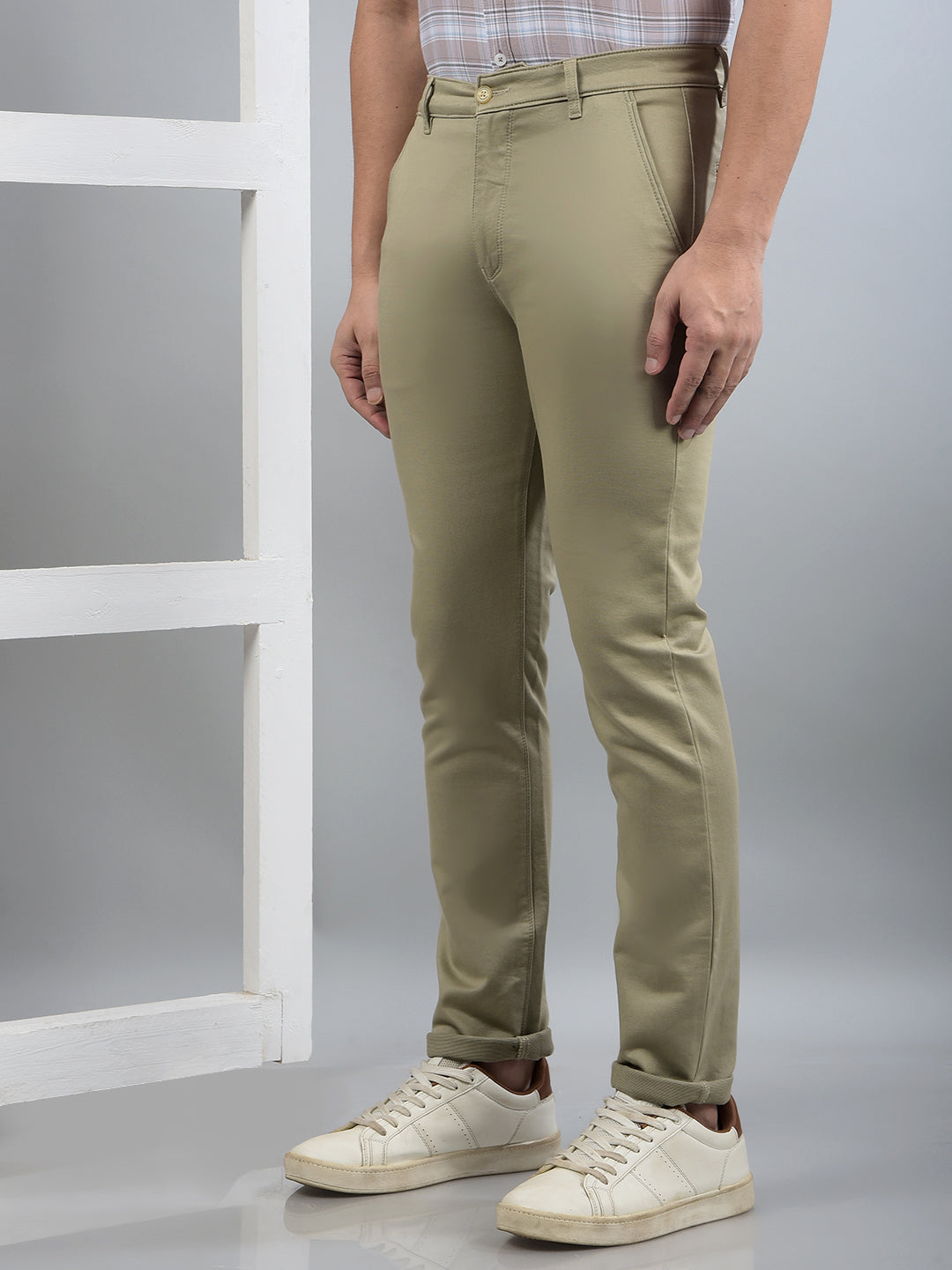 Khaki Trousers-Men Trousers-Crimsoune Club
