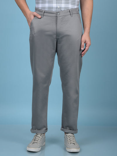 Grey Printed Trousers-Men Trousers-Crimsoune Club