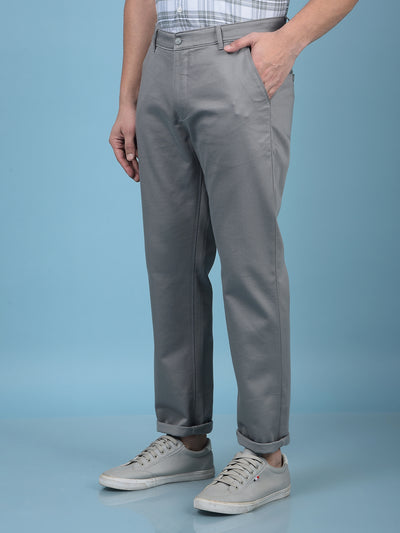 Grey Printed Trousers-Men Trousers-Crimsoune Club