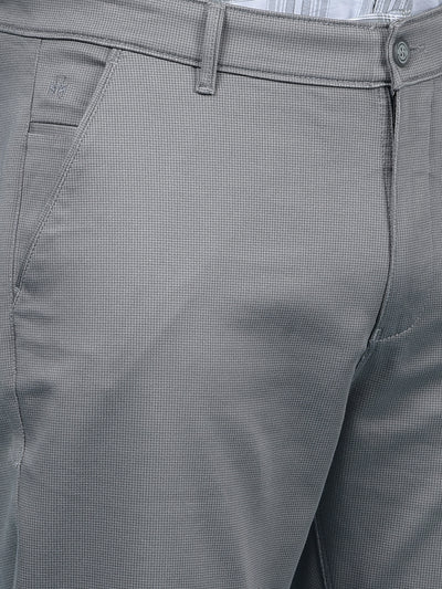 Grey Printed Trousers-Men Trousers-Crimsoune Club