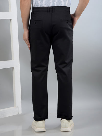 Black Printed Trousers-Men Trousers-Crimsoune Club