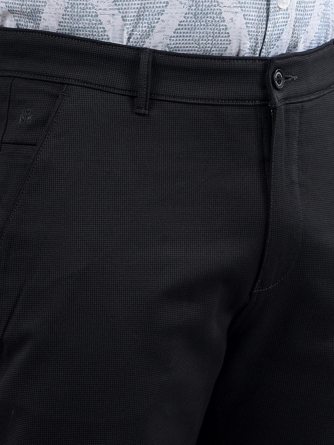 Black Printed Trousers-Men Trousers-Crimsoune Club