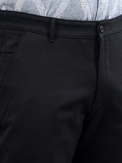 Black Printed Trousers-Men Trousers-Crimsoune Club