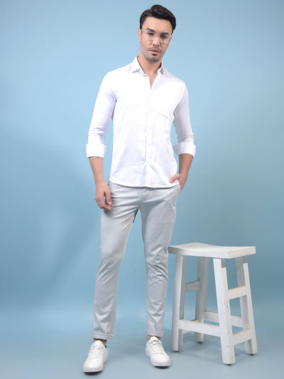 Men's Grey Trousers-Men Trousers-Crimsoune Club