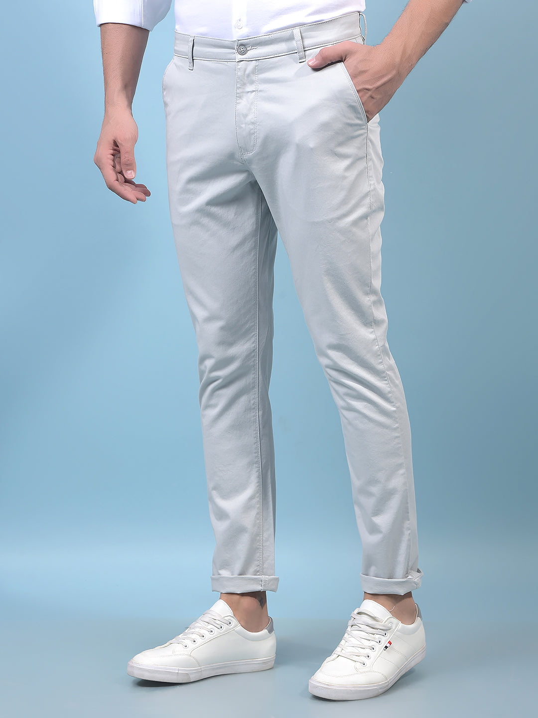 Men's Grey Trousers-Men Trousers-Crimsoune Club