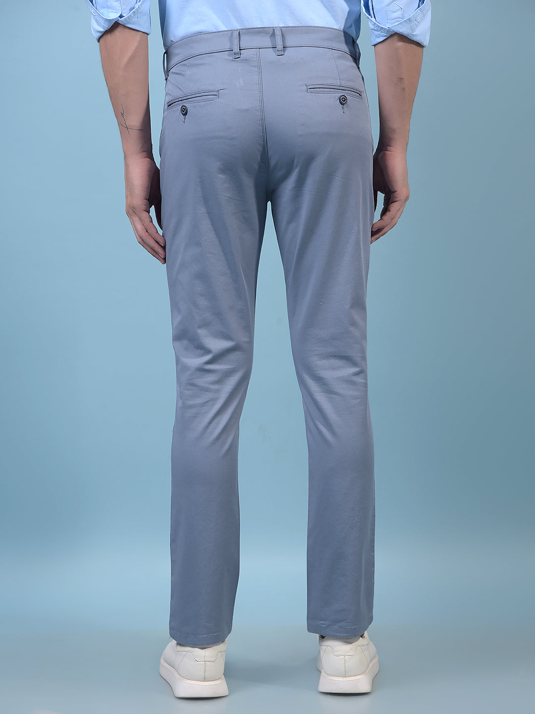 Men's Blue Trousers-Men Trousers-Crimsoune Club