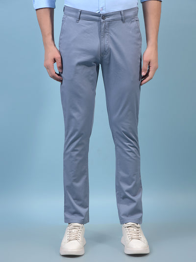 Men's Blue Trousers-Men Trousers-Crimsoune Club