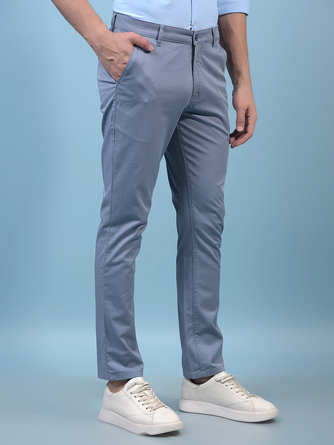 Men's Blue Trousers-Men Trousers-Crimsoune Club