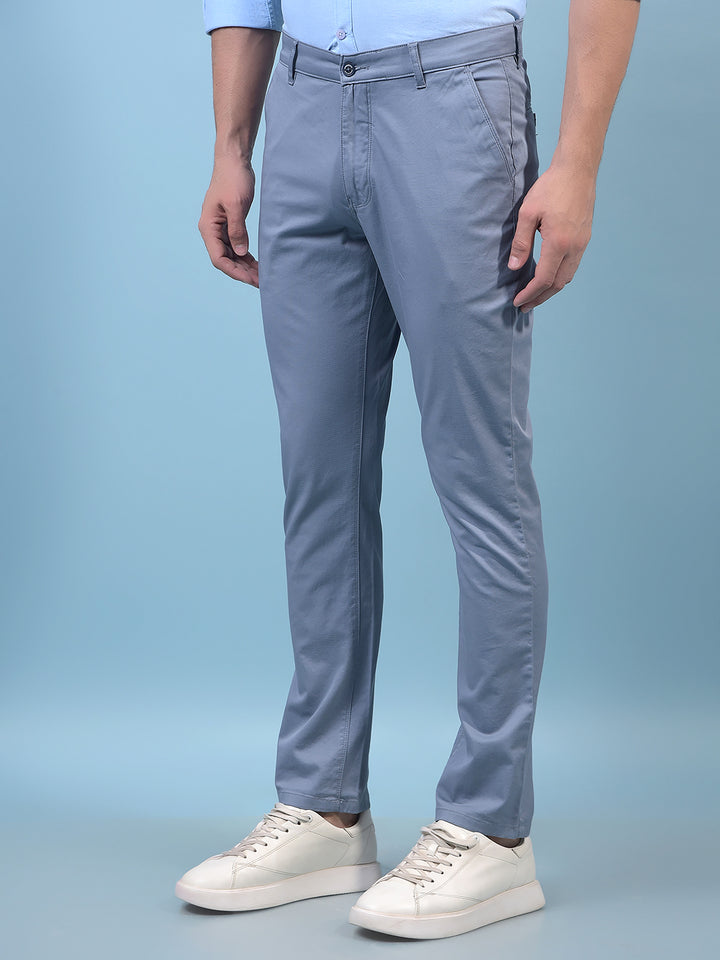 Men's Blue Trousers-Men Trousers-Crimsoune Club