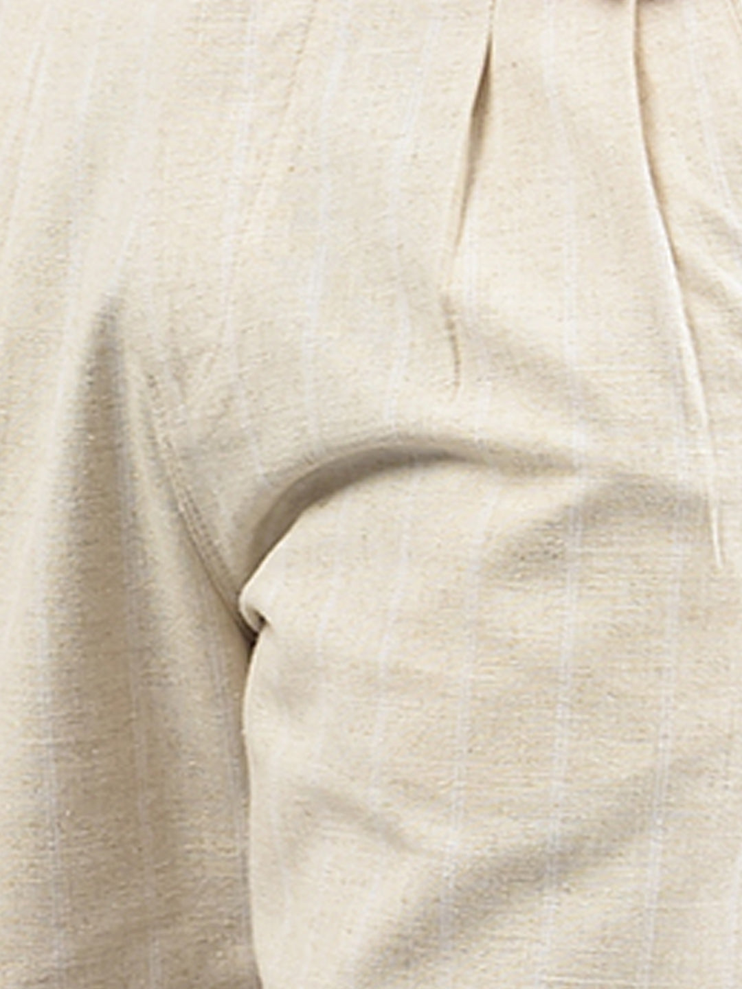 Cream Printed Trousers-Men Trousers-Crimsoune Club