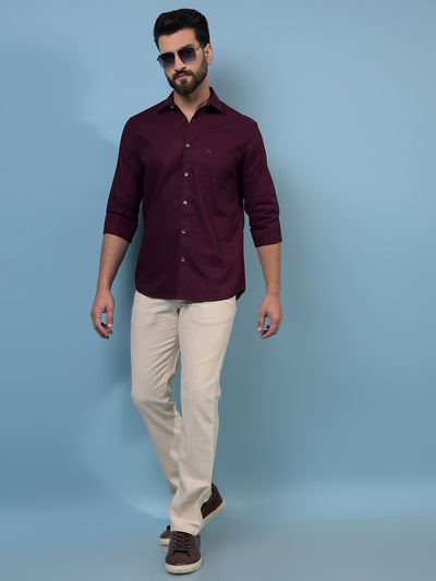 Men's Cream Straight Linen Trousers-Men Trousers-Crimsoune Club