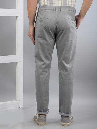 Grey Printed Trousers-Men Trousers-Crimsoune Club