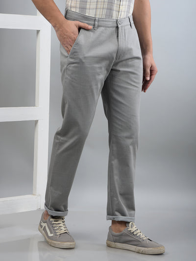 Grey Printed Trousers-Men Trousers-Crimsoune Club