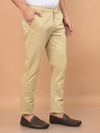 Beige Trousers-Men Trousers-Crimsoune Club