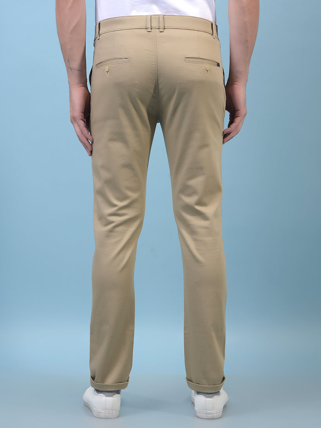 Men's Khaki Trousers-Men Trousers-Crimsoune Club