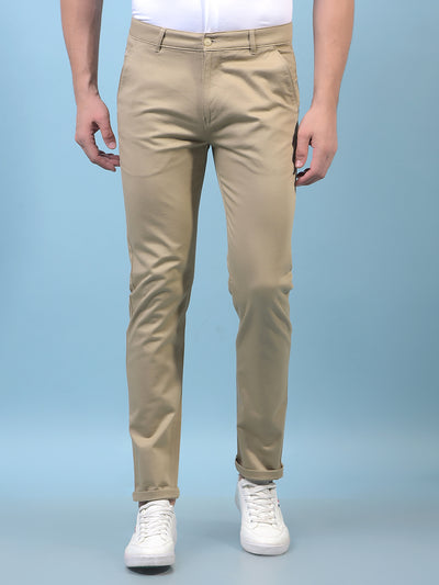 Men's Khaki Trousers-Men Trousers-Crimsoune Club