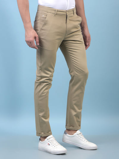 Men's Khaki Trousers-Men Trousers-Crimsoune Club