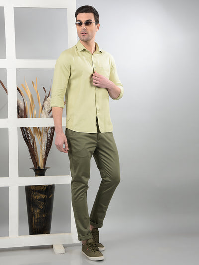 Olive Trousers-Men Trousers-Crimsoune Club