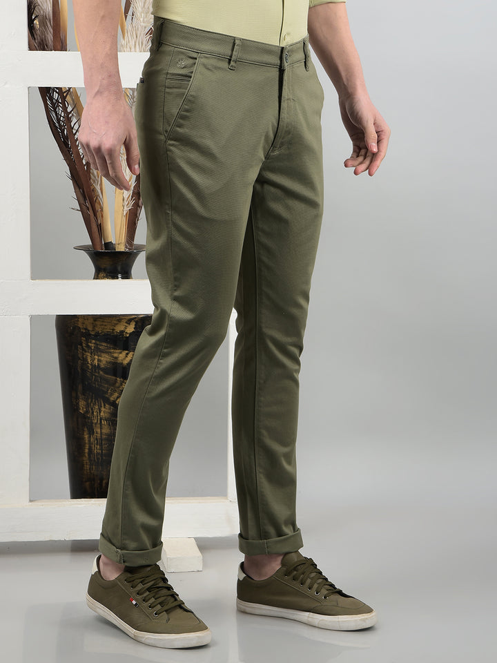 Olive Trousers-Men Trousers-Crimsoune Club