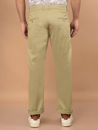Khaki Straight Trousers-Men Trousers-Crimsoune Club