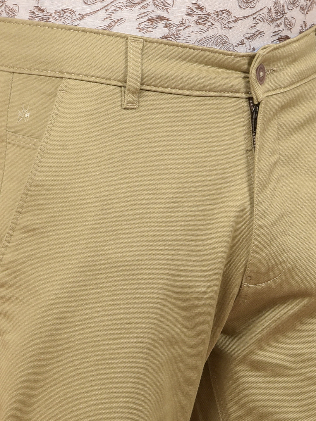 Khaki Straight Trousers-Men Trousers-Crimsoune Club