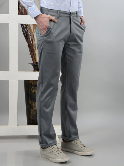Blue Straight Trousers-Men Trousers-Crimsoune Club