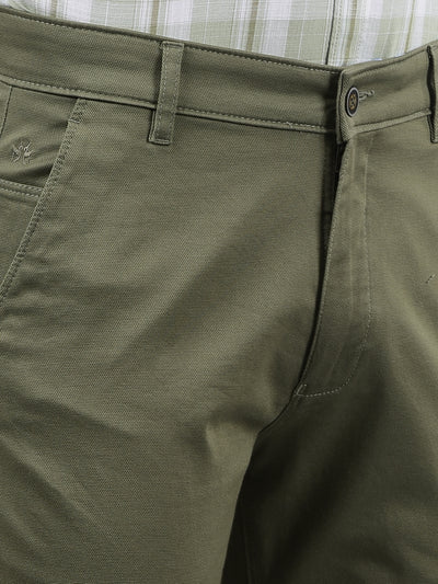 Olive Straight Trousers-Men Trousers-Crimsoune Club