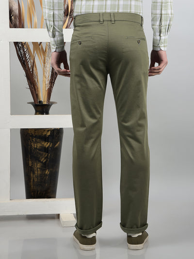 Olive Straight Trousers-Men Trousers-Crimsoune Club