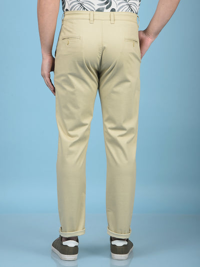 Beige Printed Trousers-Men Trousers-Crimsoune Club