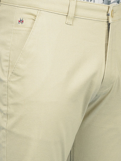 Beige Printed Trousers-Men Trousers-Crimsoune Club