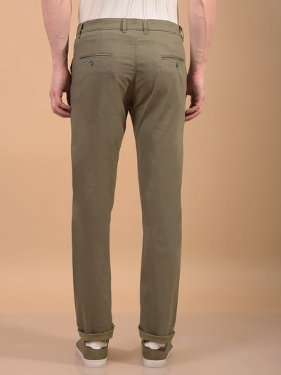 Olive Printed Trousers-Men Trousers-Crimsoune Club