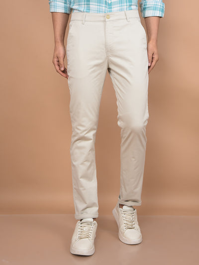 Beige Trousers-Men Trousers-Crimsoune Club