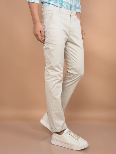 Beige Trousers-Men Trousers-Crimsoune Club