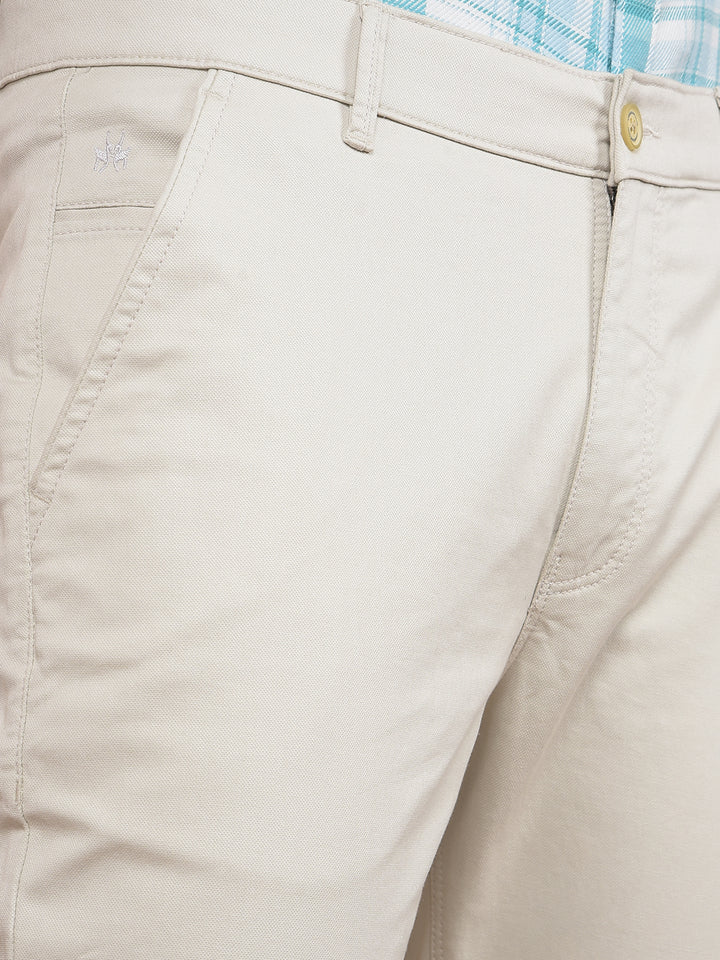 Beige Trousers-Men Trousers-Crimsoune Club