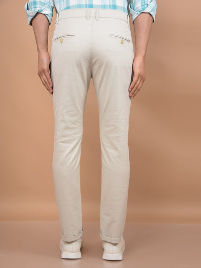 Beige Trousers-Men Trousers-Crimsoune Club