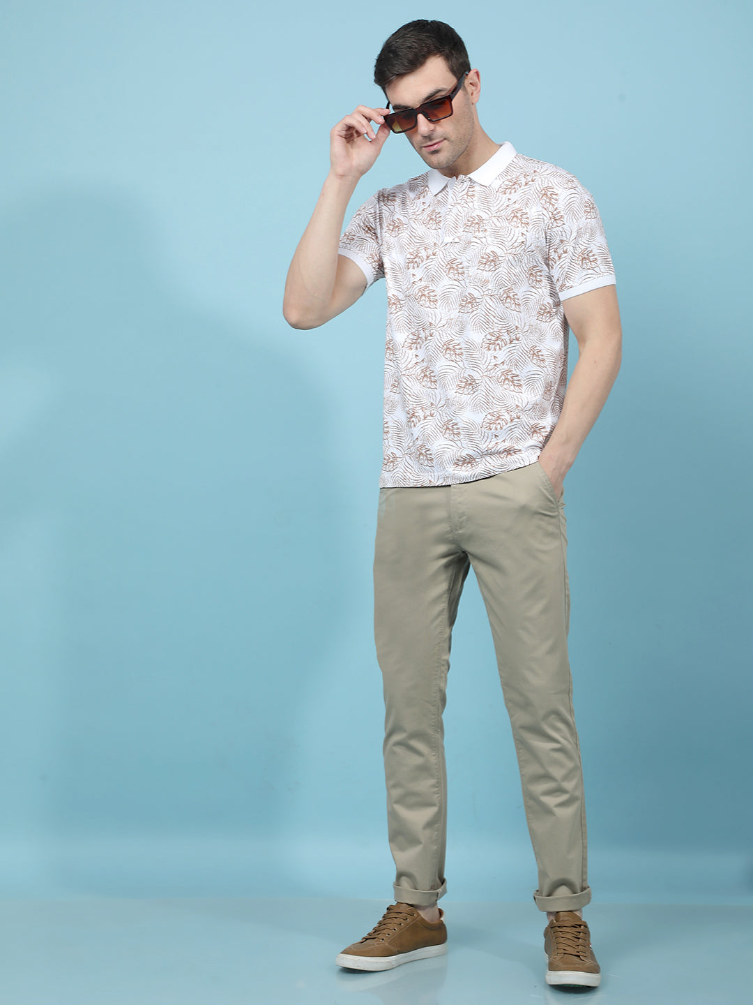 Khaki Trousers-Men Trousers-Crimsoune Club